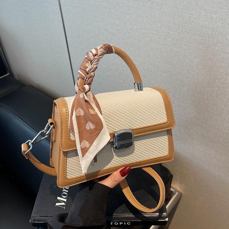 Popular contrasting bags women's new fashion versatile messenger bags portable small square bags