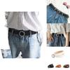 Fashionable No Hole Women's Casual Waist Belt Stylish Simple Pu Material For Everyday Use