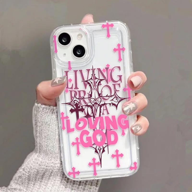 

Противоударный мягкий чехол для телефона Cross & Ghost с подушкой безопасности для iPhone 15 14 13 12 11 Pro Max X XS XR 7 Plus SE Прозрачный чехол For iPhone 15Pro Max