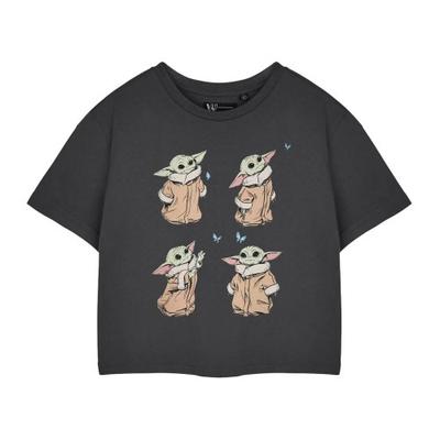 Star Wars The Mandalorian Womens/Ladies Grogu Cropped Short-Sleeved T-Shirt