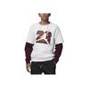 Jordan 23 Logo Crew Neck Sweatshirt Kids Tops Gray White FZ1677-030