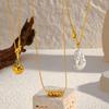 Luxury Titanium Steel Necklace For Women Gold Elegant Pendant Minimalist Design Long Lasting Jewelry