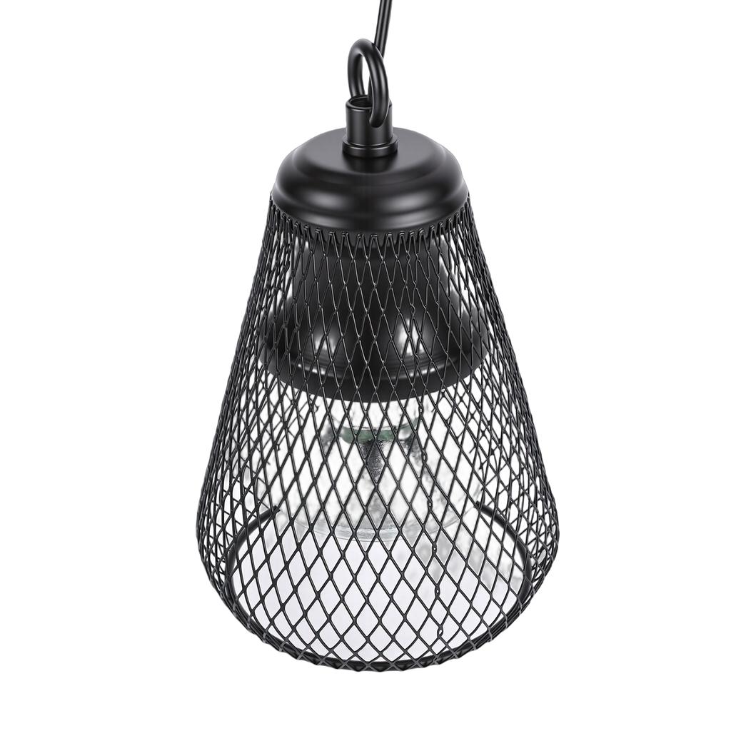Reptile Heater Lamp Anti Scald Mesh Cage Lampshade Cover for Turtles Chicks Lizard Snake US Plug