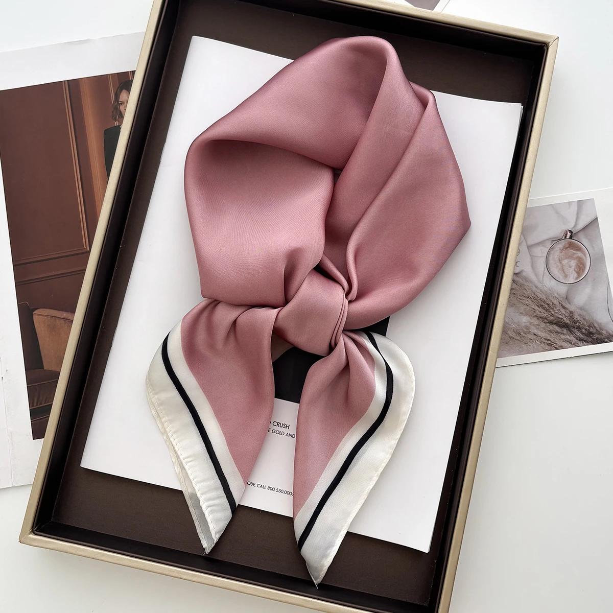 

New Paisley Print Female Satin Neck Scarf Square Hair Scarves Foulard Head Band Shawls Wraps Neckerchief Bandana Women 70x70CM