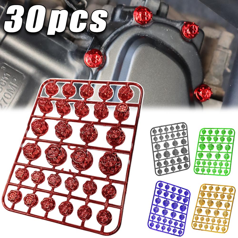 30pcs Universal Motorcycle Modified Engine Screw Caps High-Quality Moto Engine Decorative Nut Bolt Cap For Motocross Scooter ATV