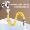 1pc Water Faucet Extension Pipe 360° Rotating Pipe Flexible Bending Bathroom Faucet Splash Extender Kitchen Faucet Accessories