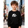 European sizes Kids' Stylish Round-Neck Pullover, Long-Sleeved Top , Featuring Trendy Cartoon Prints, Suitable for Casual Wear And Outdoor Activities