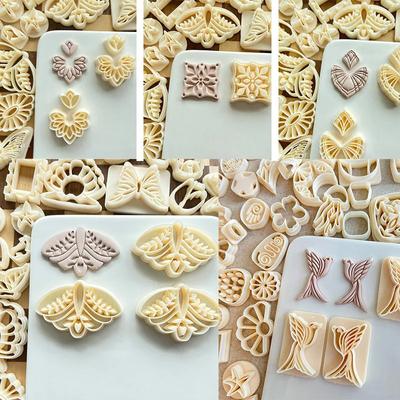 Flower Daisy Cutter Tiles Cutter European Retro Polymer Earring Mold Handmade Craft Clay Tool for Jewelry Pendant Making