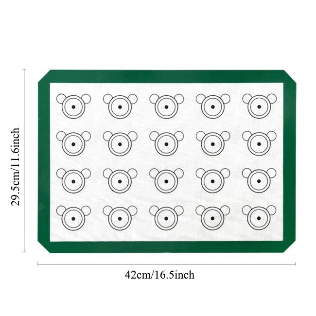 Silicone Macaron Baking Mat, Non-Stick Silicon Liner for Bake Pans & Rolling - Macaroon/Pastry/Cookie Making