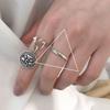 S925 Sterling Silver Roman Numeral Open Ring for Women - Trendy, Retro, and Stylish