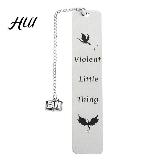 Elegant Metal Bookmark Pterosaur Bookmark, Stainless Steel Fourth Wing Design Page Marker with Dinosaur Black Tassel, Unique Literary Gift for