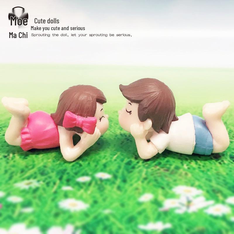 

PVC Cartoon Couple Keychain Pendant & Micro Landscape Ornament
