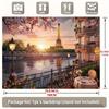 1pc Paris spring scenery background polyester wall decoration banner Eiffel Tower and river view home and room decoration