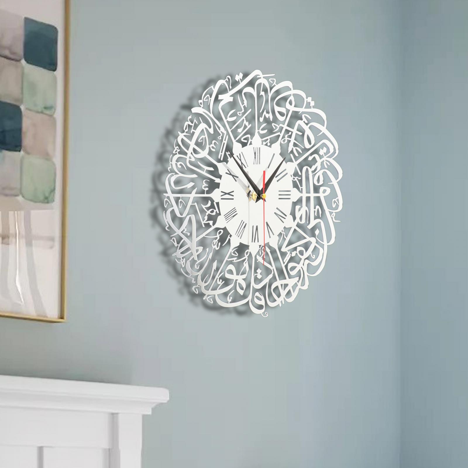 Настенные часы Рамадан Бесшумные Исламские Мусульманские Винтажный Настенный Декор Акриловые 11,8 дюйма для Кухни Спальни Дома Гостиной Украшение