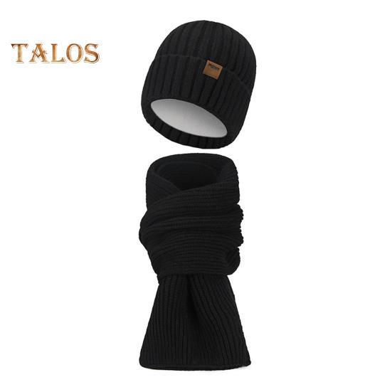 

Комплект из 2 предметов: зимняя шапка и шарф унисекс, толстая плюшевая подкладка, утепленная шапка-бини, унисекс, чехол для шеи, для катания на лыжах, катания на коньках, велоспорта, шарф, кепка чёрный