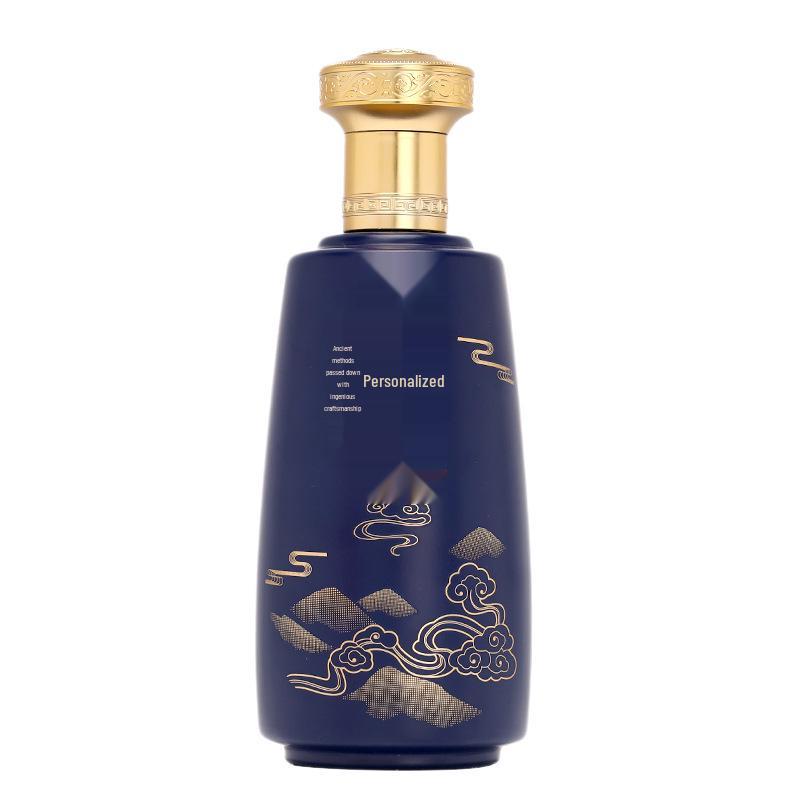 500ml Hochwertige Sprühglas-Weinflaschen mit anpassbarem Logo und Geschenkboxverpackung - Leere Baijiu-Flaschen