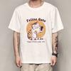 New Fashion Summer Mens T Shirt Casual Short Sleeve Samurai Cat Print Anime Tshirt Men Women Japanese Neko Sushi Wave Tops