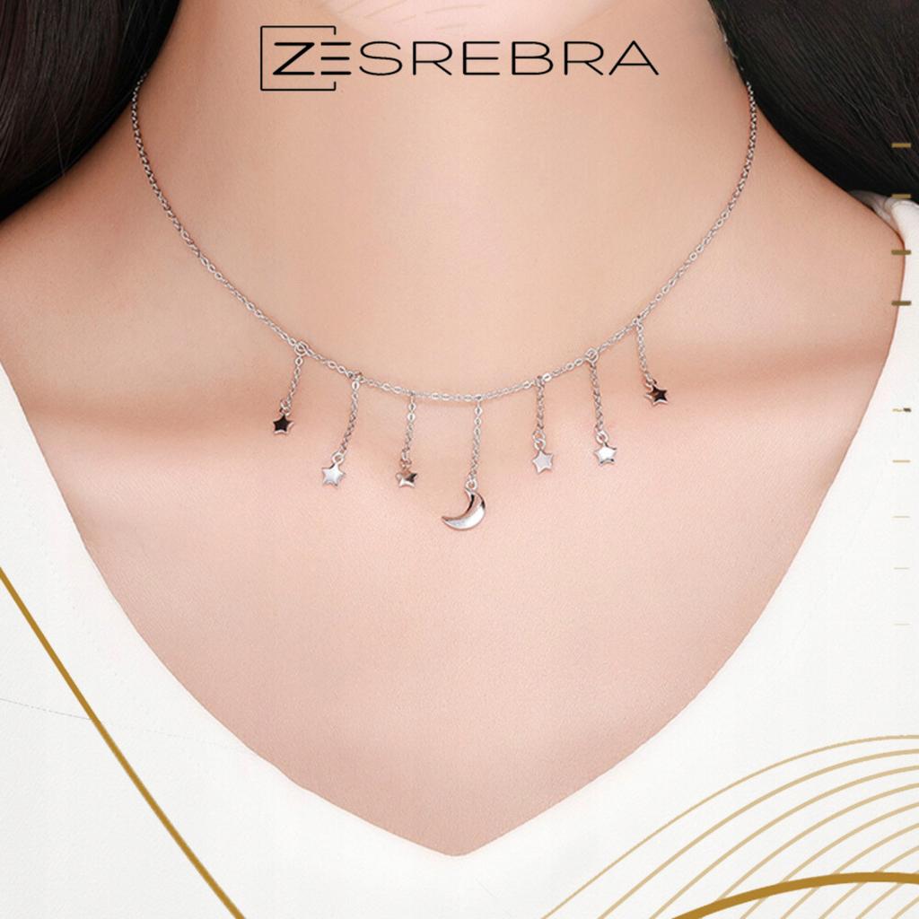 Chain Pr 925 Hanging Stars Moon Pendant Cosmos