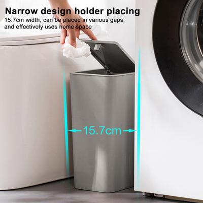 Vannas istabas atkritumu tvertne ar nospiežamu vāku, augsta izturība, liela ietilpība, vienkrāsaina, šaura atkritumu grozs, atkritumu tvertne