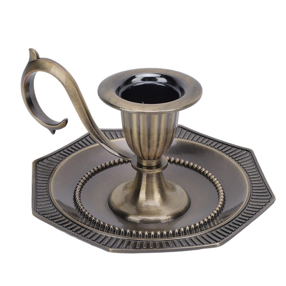 With Carry Handle Vintage Taper Candle Stick Holder Candle Stand Dining Table Centerpiece