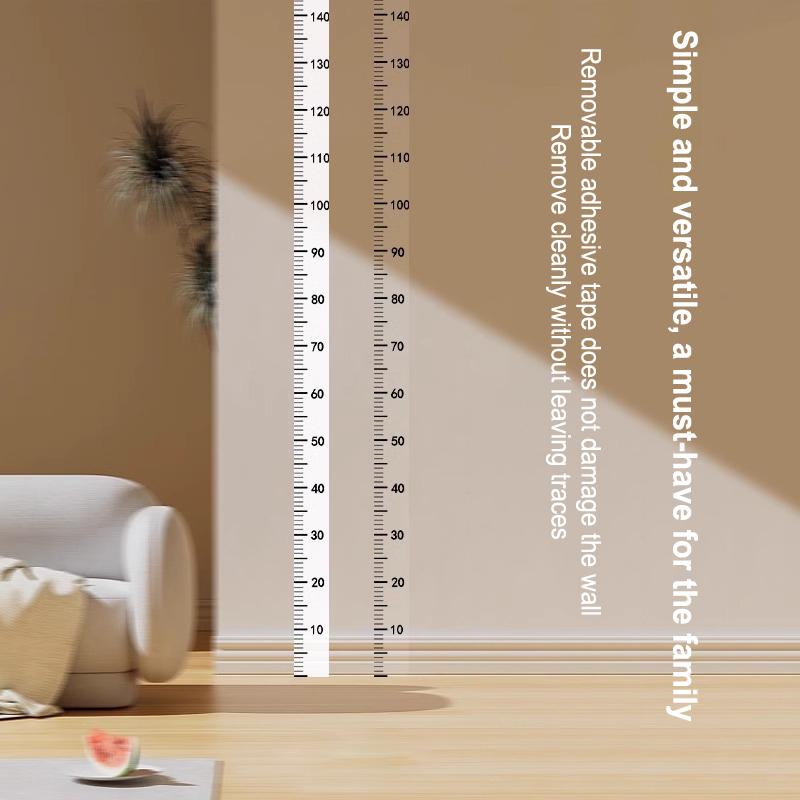 Height Measurement Wall Sticker Removable 200cm Accurate Clear Scale for Living Room Kids Bedroom Nursery Decor
