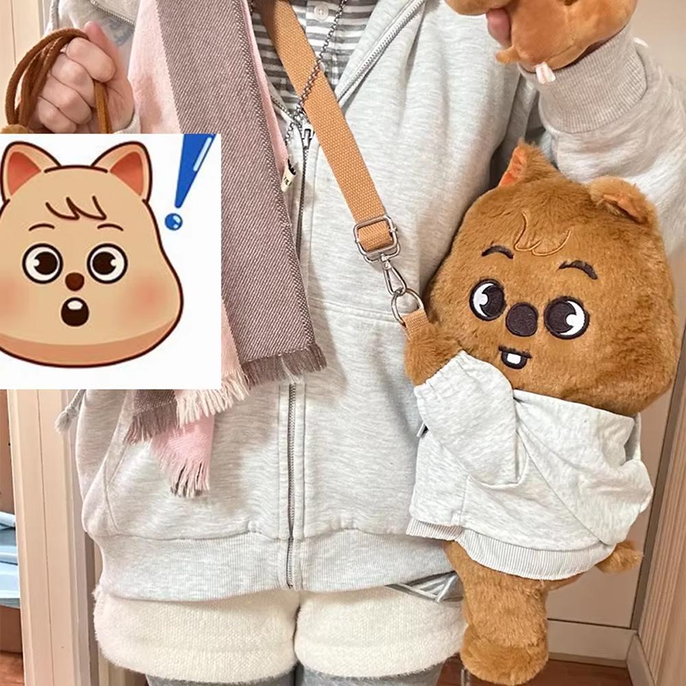@* Plush Toys,Wolf Bear Foxes Duck Cartoon Cute Plush Animal Backpack Dolls, Large Messenger Bag, Throw Pillow, Gift