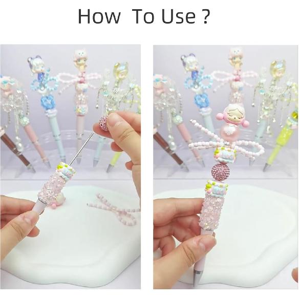 60PCS Beadable Jewelry Pen Rod Extender,Beading DIY Metal Blank Rod,Rustproof Stainless Steel Bead Rod Replacement Bead Pen Rod for Repair Craft 4.61