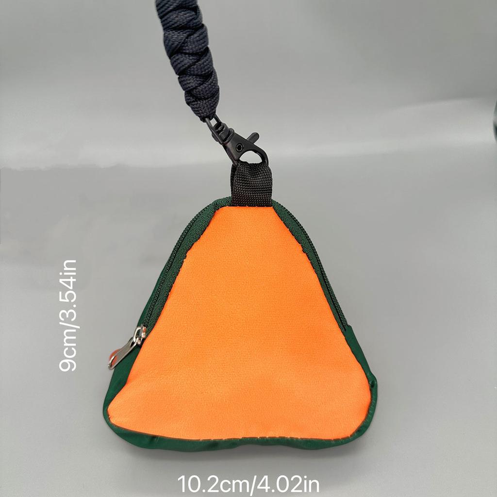 Headset Zipper Mini Bag Storage Small Change Coin Key Portable Pouch with Lanyard
