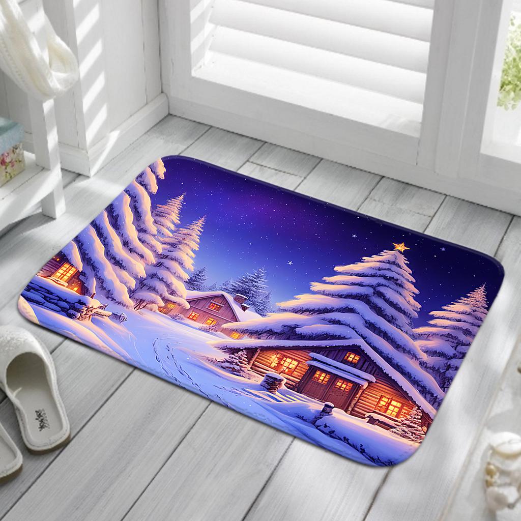 Christmas Series Door Mat Bathroom Floor Mat Kitchen Living Room Carpet