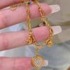 ANENJERY Gold Color Love Heart Zircon Pendants Bracelet Double Layer Chain Charm Valentine's Day Jewelry Gifts For Women Lovers