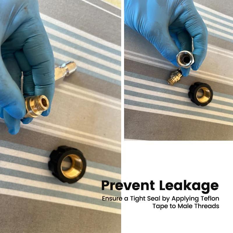 Pressure Washer Adapter M22 15mm Female to M22 14mm Male Fitting Quick Connect to Power Washer Coupler Accessories for Hose/Gun