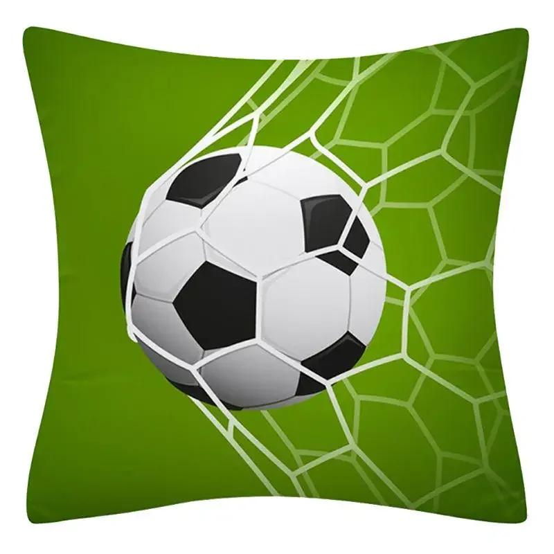 Vikama Sports-Themed Rugby And Basketball Decorative Square Cushion Cover, Suitable For Cars, Sofas, Offices, And Home Decor