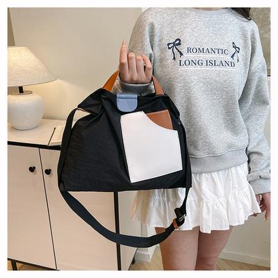 Niche Design Splicing Canvas Bag Women's Shoulder Bag Tote Bag Versatile Casual Messenger Bag