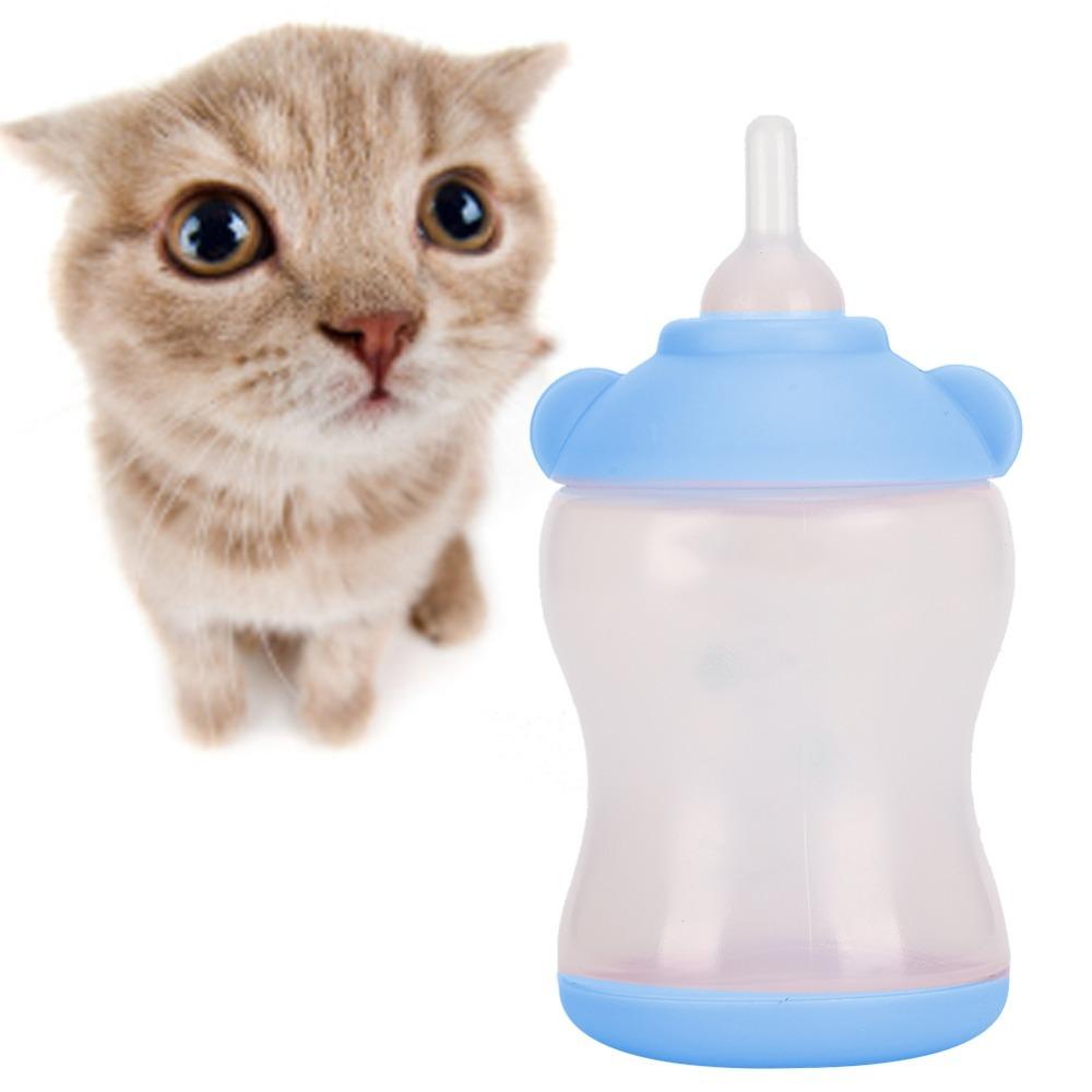 100Ml Graduated Capacity Kitten Feeding Bottle Transparent Pp Bottle Puppy Milk Feeder Pet Feeding синий