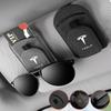 Magnetic Leather Car Visor Sunglasses Holder Ticket Card Clip for Model 3 Model S Model X Model Y Cybertruck Roadster