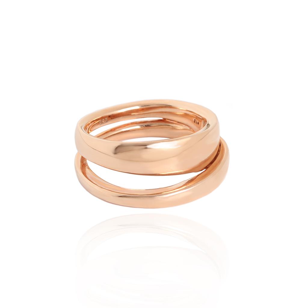 Mezmic Art Geometric Double 14K Gold Ring