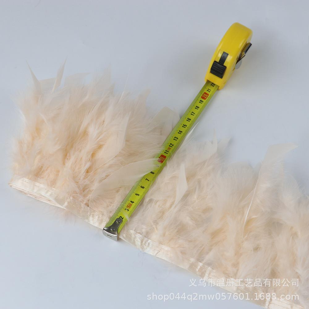 Turkey Feather Cloth Edge Diy Car Doll Decorative Material Fire Lace Dress Skirt 1M/Bag