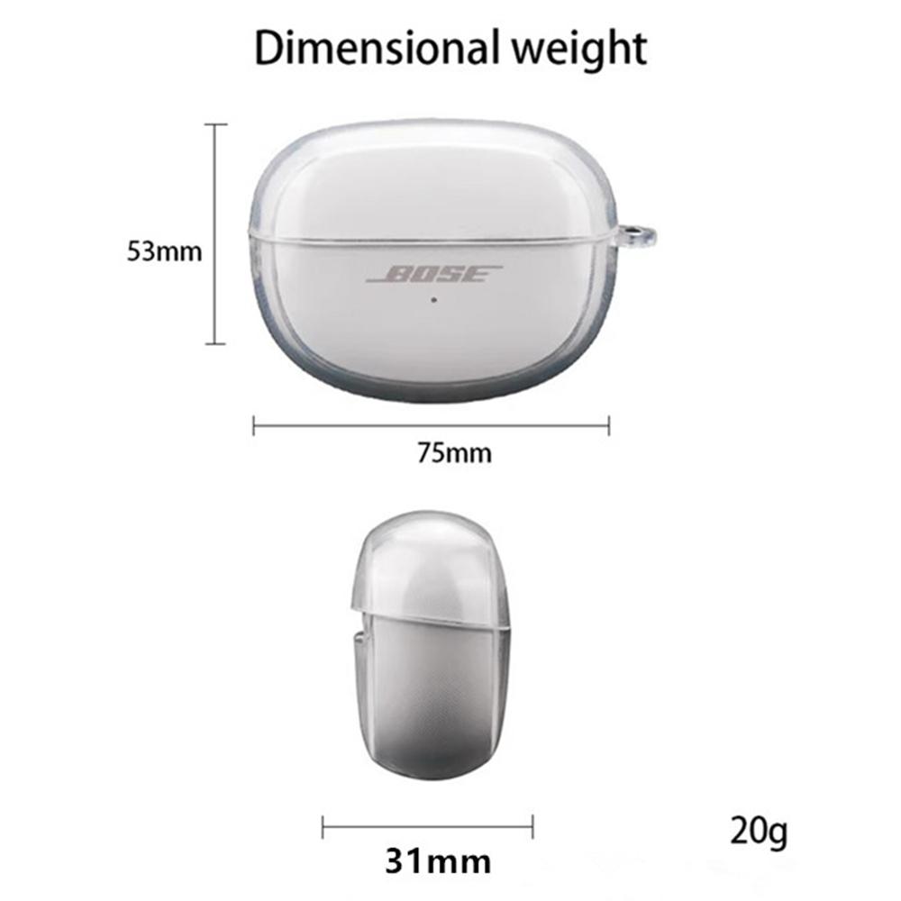 For Bose Ultra Open Earbuds Protective Case Transparent TPU Cover with Anti Lost Buckle