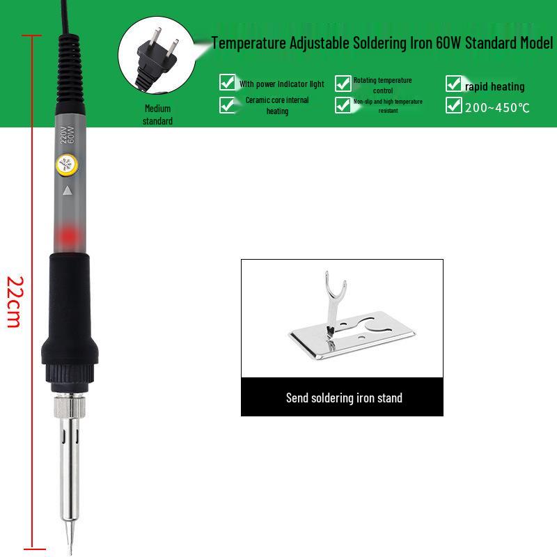 Adjustable 60W Electric Soldering Iron Kit with Constant Temperature, 110V/220V, EU/UK/US Standard Welding Tools