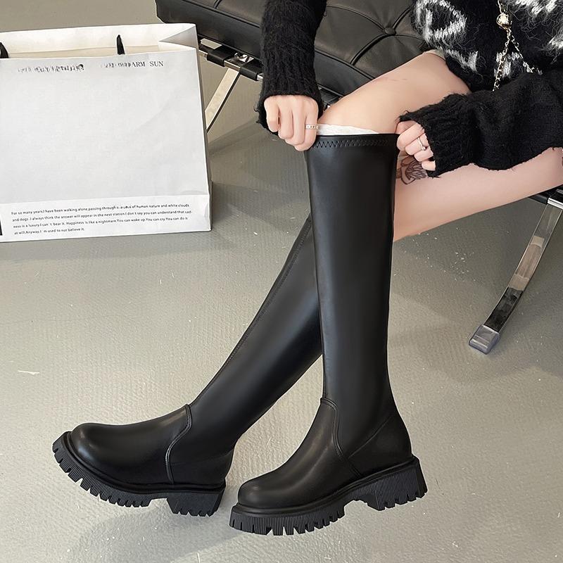 Fashion Winter Platform Women Long Boots 2025 Fashion Elegant Classical Shoes Designer Comfortable New Brand Shoes Snow Knee Boots Mujer