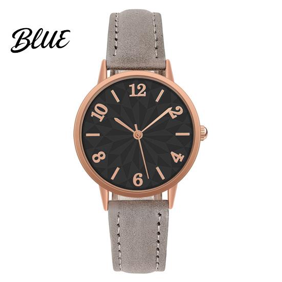 Alloy Case Watches Women Faux Leather Strap Watch Round Dial Quartz Casual Formal Wristwatch Ladies Wristwatch Gifts for Her