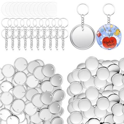 100 Peças Chaveiro com Botão de Insígnia de 58mm, Acessórios de Decoração de Chaveiro para Bolsa, Mala, Roupa, Decoração de Chaveiro
