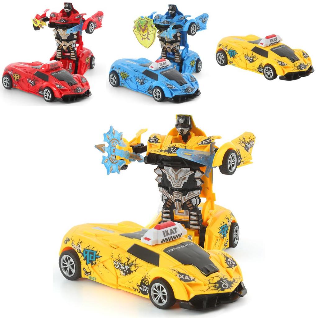 Plastic Childrens Deformation Car Toy With Inertia Drive For Early Learning And Parentchild Interaction