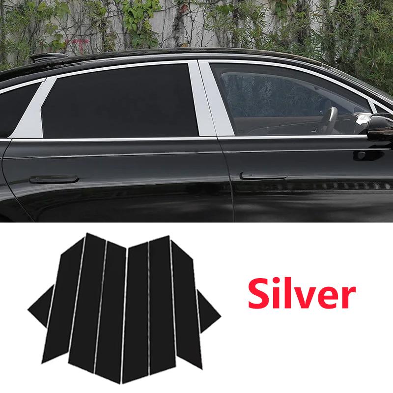 For Chery Tiggo 4 Pro 2024 Accessories 2017~2025 8 PCS Window Trim Cover B C Pillar Posts Center Column Stickers Car Accessories