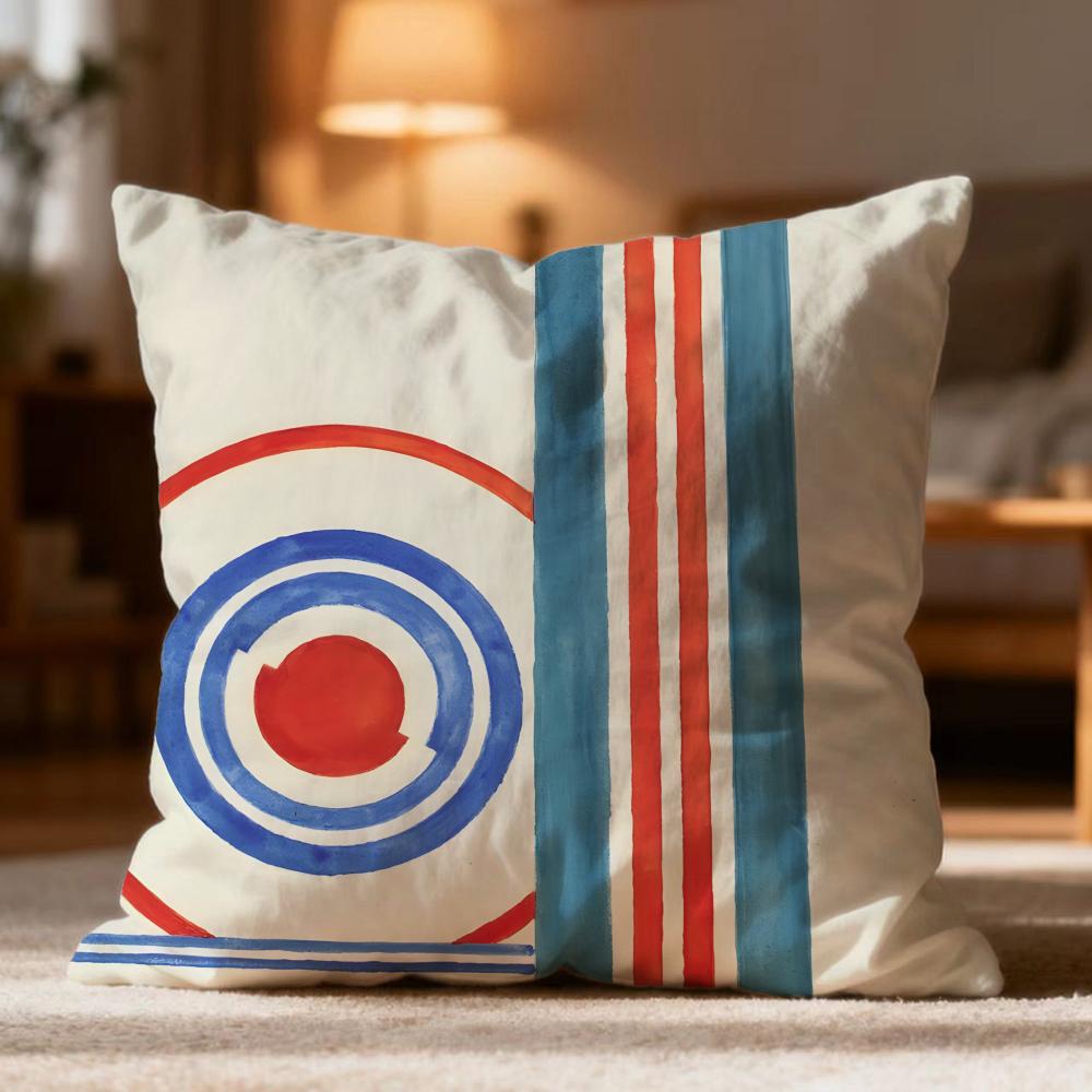 Fashion F-Ffrantisek Kupkaed Cushion Cover Soft Washable Pillow Case Multi-Scene for Couch Bed Travel Office Use
