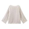 Women's Thick Line Big Twist Knitted Loose Sweater Pullover Fashion Casual Crochet Round Neck Sweaters Solid Color New Knitwear