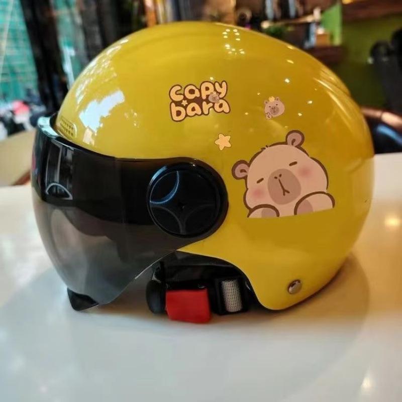 

Certified Cute Cartoon Helmet for Kids - Lightweight, Sun-Protective, Universal Fit, Multi-Season Use