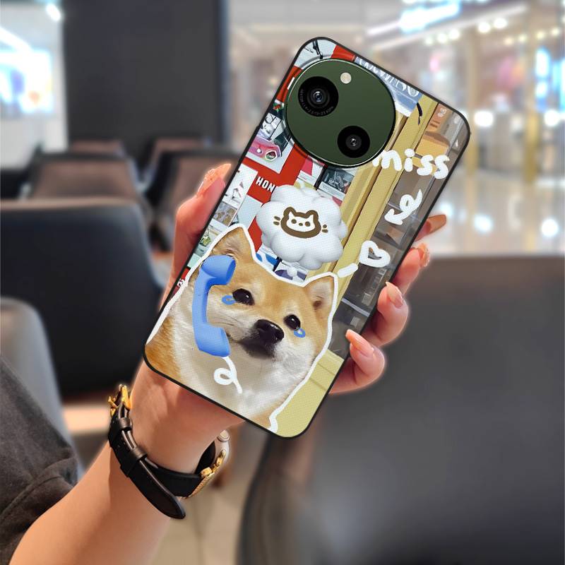 Couple Anti-dust Phone Case For Sharp Aquos R9/SH-51E Anti-knock Silicone Protective Durable Dirt-resistant TPU Graffiti