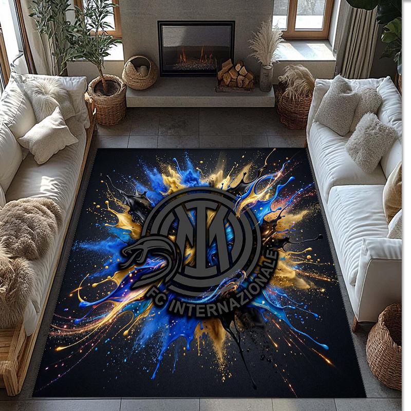 Borussia Dortmund Printed Flannel Area Rug Non Slip Soft Polyester Floor Carpet Indoor Decor Mat for Bedroom Living Room Sofa