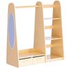 VEVOR Kids Dress Up Storage, with Mirror, Dress Up Closet, Toddler Wardrobe Closet for Little Girls, Armoire with Shelves & Bottom Tray